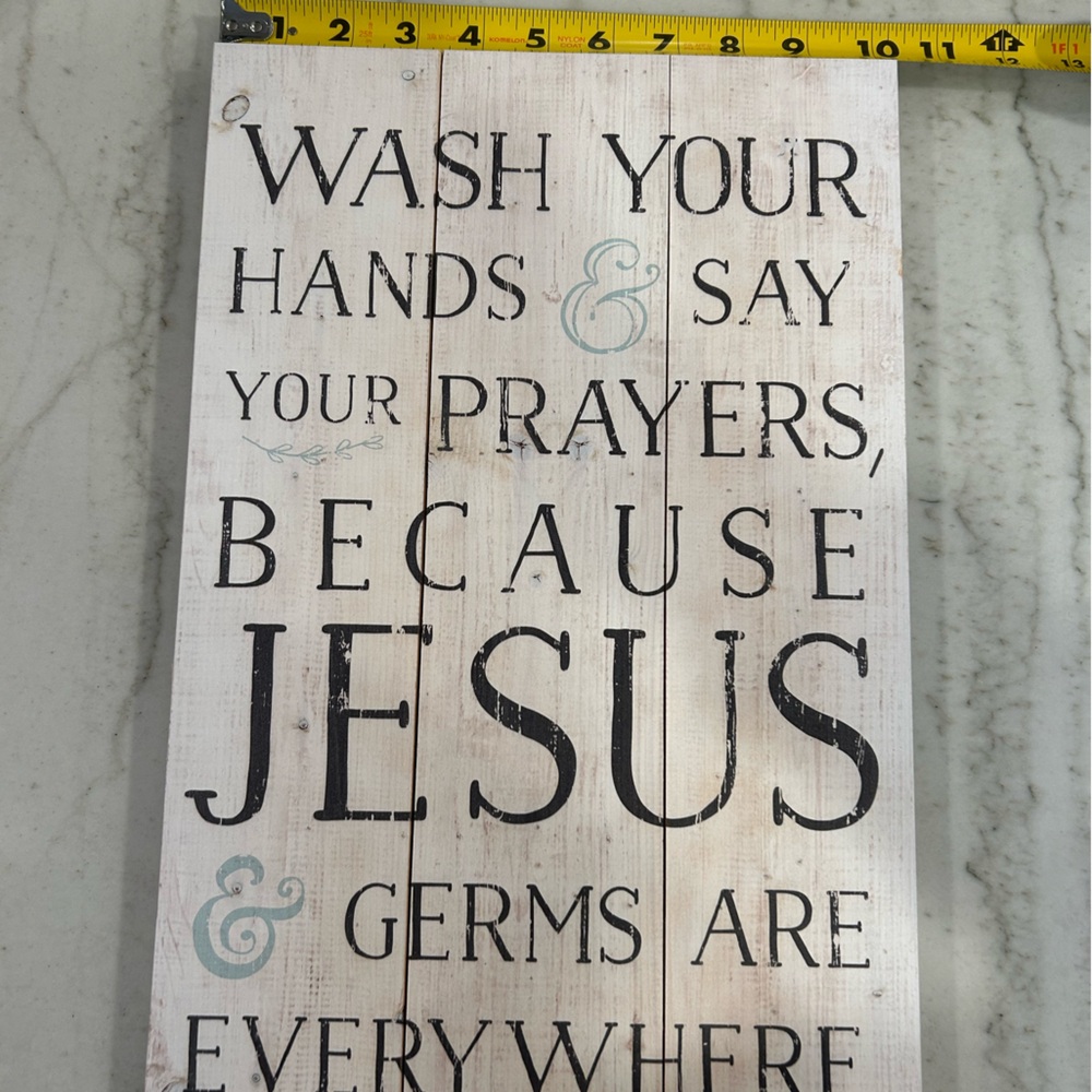 Inspirational White Wall Decor Sign